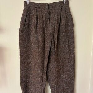 Vintage Wool Lined High-Rise Pants